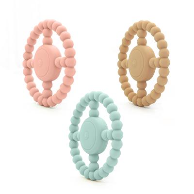 China New Product BPA Round Shape Silicone Teether Funny Teether Non-Toxic Free Natural Organic Baby Pendant Safe for sale