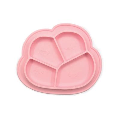 China 100% Non-Toxic Food Grade Silicone Cloud Form Divided BPA Free Silicone Baby and Toddler Suction Baby Dish for sale