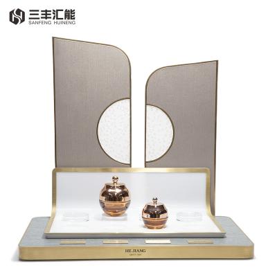 China Cosmetic Stores Show Counter Top Cosmetics Show Makeup Display Stand Acrylic Cosmetic Retail Displays for sale