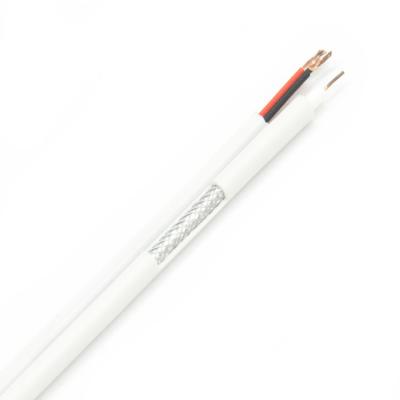 China Best telecom price rg59 2C pvc jacket coaxial cable bare copper for cctv communication cable for sale