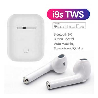 China In-ear Hotest BT earphone earpod for i9s promotion tws ture earbuds HiFi sound quality wireless stereo earbuds for sale