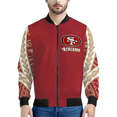 China Unique Design QUICK DRY Mens Plus Size Bomber Jackets Team Coats Fall Polynesian Style American Football Tank Top NFL Jackets Jackets 1MOQ for sale