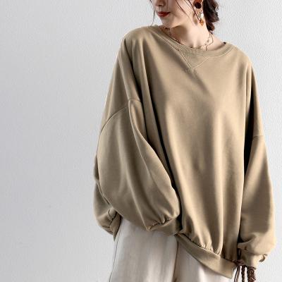 China Windproof Polyester High Quality Cotton Long Sleeve Plain Sweatshirt Dress for sale