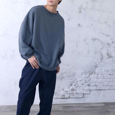 China Custom New Polyester Anti-Wrinkle Oversized Cotton Round Neck Long Sleeve Men Sweatshirt for sale