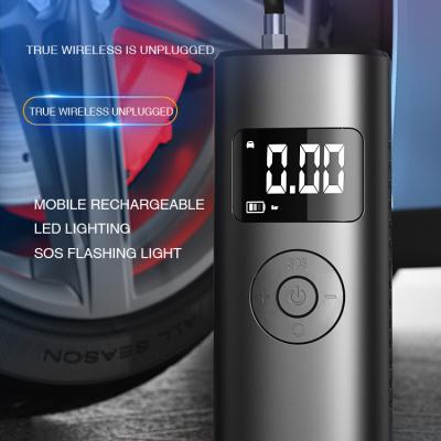 China Durable Portable Mini Car Air Compressor Tire Inflator Pump Digital Cordless Air Inflator for sale