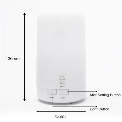 China Car Cool Mist Humidifier 125mL Essential Oil Diffuser Night Lamp Bedroom Humidifier for sale