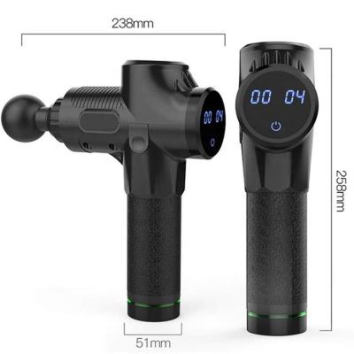 China 30 Speed ​​Rechargeable Electronic Massage Gun Muscle Stimulator Percussion Massage Gun with LCD Screen for sale