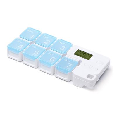 China Medicine Dispenser Smart Organizer Time 7 Day Medicine Pill Box Digital Alarm Sealing Security Pill Box Setting Storage Travel Pill Box for sale