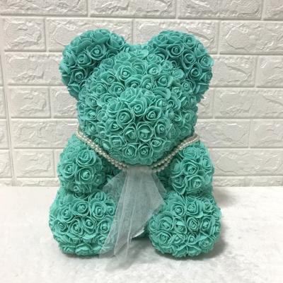 China Durable Rose Teddy Bear Diamond Rose Bear 40cm In Box For Girlfriend's Gift Box for sale