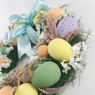 China Durable Happy Easter Easter Garland With Styrofoam Eggs Toy Garland for sale