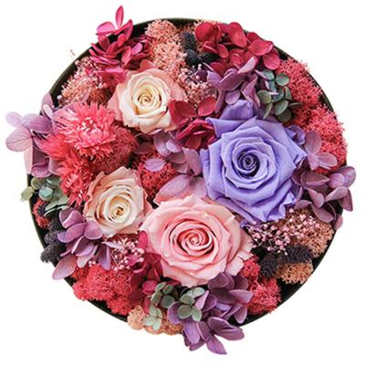 China Natural Touch Square Or Round Shape Custom Size Large Branch Rose Flower for sale