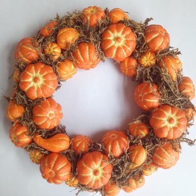 China Sustainable Autumn Harvest Pumpkin Decorative Wreaths for sale