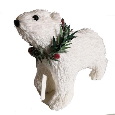 China Eco - Friendly Wholesale Top Grade Sisal And Leaves Polar Bear Christmas Decoration for sale