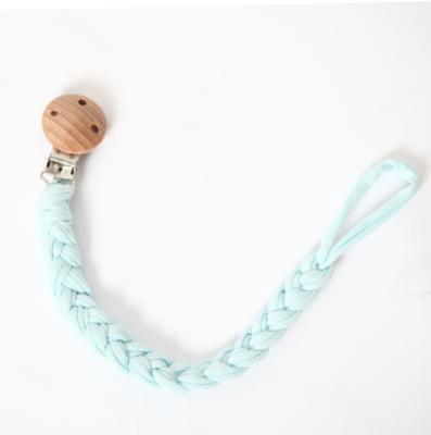 China Toy Healthy Soft and Safe Handmade Woven Cotton Baby Pacifier Chain Boho Macrame Pacifier Eco-Friendly Clip for sale