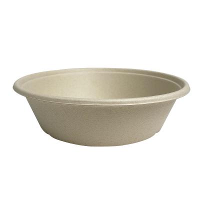 China Biodegradable Biodegradable Hot Biodegradable Bagasse Pulp Molding Bagasse Round Bowl Lid 32Oz for sale