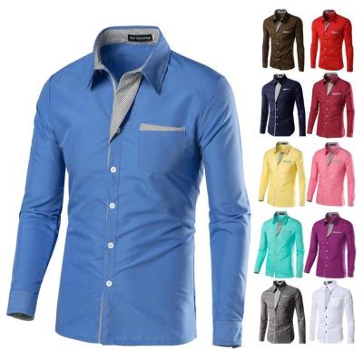 China Fashion Business Anti-pilling New Male Casual Gentleman Men's Long Sleeve Shirts for sale