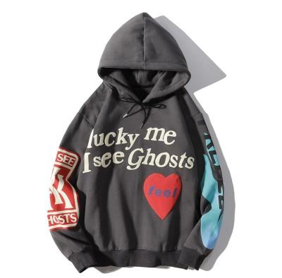 China Kanye Graffiti Men Hooded Sweatshirt Lucky Me Anti-wrinkle Hoodies I See Ghosts for sale