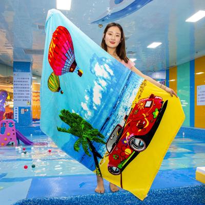 China Compressed Bath Towels Hawaiian Island Cotton Long Home Beach Mat Pad for sale