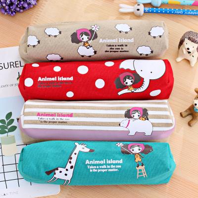 China Fashion Cute Cartoon Pencilcase Pencilcase School Bag Stationery Animal Girls School Supplies Tools Storage Holder Pocket Pen Bags for sale