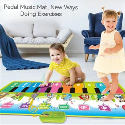 China 130*48cm Children Cartoon Animals Piano Keyboard Dancing Mat Educational Electronic Dance Game Musical Toy for sale