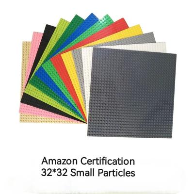 China Amazon Small Particles Assembly 32*32 Dots Base Plates Kids DIY Plastic Building Block Low Board Creative Toy for sale