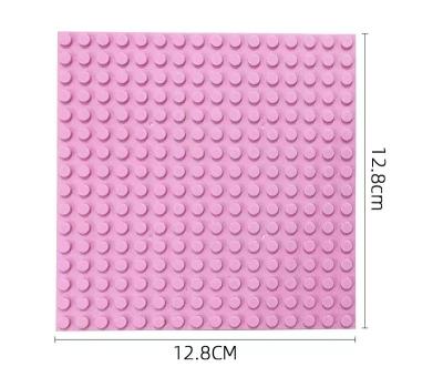 China Amazon Small Particles 16*16 Hot Dots Baseplates 12.8*12.8cm DIY Plastic Double Sided Building Block Toys for sale