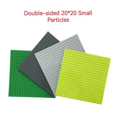 China Particles 24*24 Small Dots Baseplates Building Block Accessories Double Sided Hot Plastic Amazon for sale