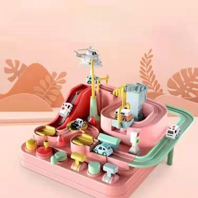 China Educational Break Through New Railway Car Adventure Children's Track Toys Racing Slot Race Toy for sale