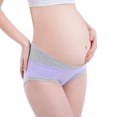 China Antibacterial Belly Lift Low-Rise Seamless Comfortable Breathable Women Plus Size Underwear Cotton V Pregnant Maternity Panties for sale