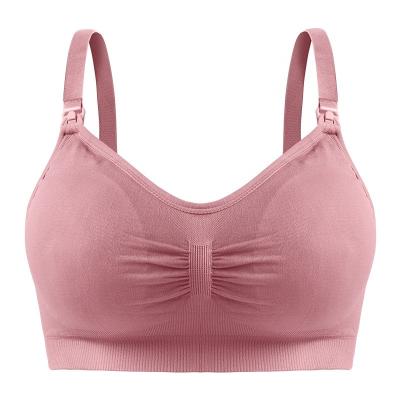 China High Quality Antibacterial Plus Size Nursing Bra Breathable Women Nursing Underwear Seamless Maternity Bra for sale