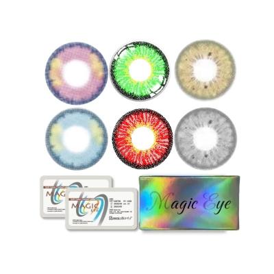 China Wholesale Eye Myopia Polymacon Cosmetic Magic Eye Red Brown Blue Lenses 2022 Large for sale