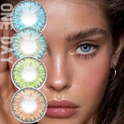 China Fashion wholesale prescription eye cosmetics day contact Lenses beauty factory natural circle blue contact lens for sale