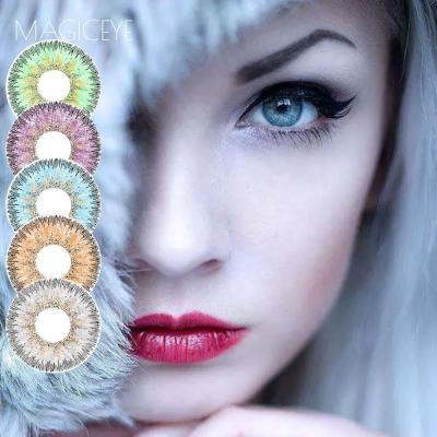 China Wholesale Tone Colored Contact Lenses Magic Eye Korea Cosmetics Soft Yearly Ice Angel Eye Contact Lens 3 for sale