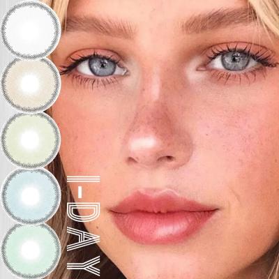 China Eye Cosmetic 10pcs/5pairs Powered Fashion Prescription Lenses Eye Beauty Making Blue Contacts Eyes Color Lens Cosmetic 1 Day for sale