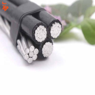 China 600V 1/0AWG Overhead Aluminum Service Drop Wire ABC Quadruplex Cable for sale