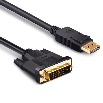 China Camera Display Port to Dvi Cable Male to Display Port Male DP to Dvi Connection Adapter 4kdp Cable 3D HDTV PC Projector HD904 for sale