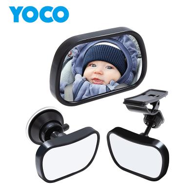 China 360 Degree Baby Mirror Car Rear 360 Degree Mirror Baby Car Infant Acrylic Seat Back Facing Adjustable Front Mirror With Suction Cup for sale