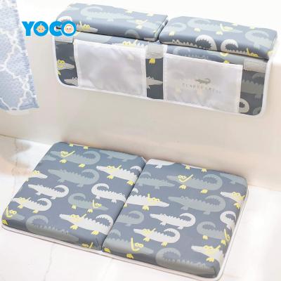 China 2021 New Updated Baby Bath Kneeler - Waterproof, Detachable, Toy & Toiletry Organizer Kids Bath Elbow Durable Rest for sale