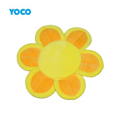 China Happy Flower Shape Foam Factory Price Soft And Durable Soft Infant Bath Support Foam Bath Cushion For Baby for sale