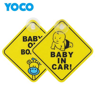 China Super Magnetic Reflective Safety Warning Sign September Car Body Stickers Waterproof Reflective Baby On Board Signs Sticker for sale