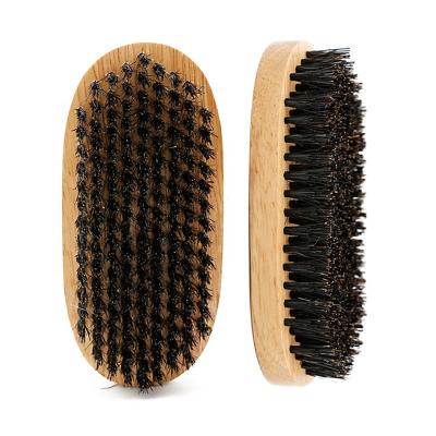 China Factory Direct Custom Anti-Static Logo Beard Brush Bamboo Beard Brush Nylon Bristle for sale