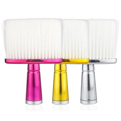 China Comfortable Plated Nylon Handle Hairdressing Neck Cloth Brush Neck Brush For Salon for sale