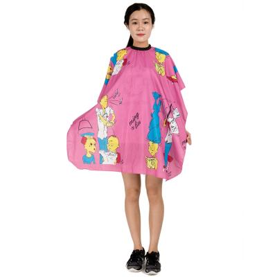 China Hot Sale Waterproof Barber Hair Cutting Cape Girly Haircut Salon Cape Pattern Children Haircut for sale