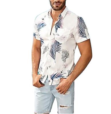 China New Summer Vacation Beach Anti-Shrink Shorts Sheath Printed Hawaiian Shirt Men for sale