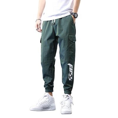 China Anti-Wrinkle Mens Cotton Spandex Woven Printing Casual Cargo Jogger Panties for sale