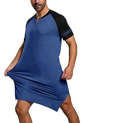 China QUICK DRY Men's Spring Summer Cotton Blends Loose Home Dress Long T-Shirt for sale