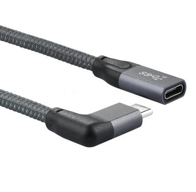 China COMPUTER ULT-Unite Type C Right Angle 1m 0.2m 0.5m USB 3.1 Male To USB-C Extension USB Tipo C Female Cable for sale