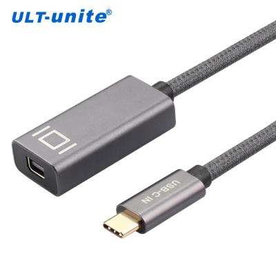 China Monitor ULT-Unite USB C to DP Mini Adapter 20cm 4K 40Hz 2K 144Hz Male to USBC Female to Mini DisplayPort Cable for sale