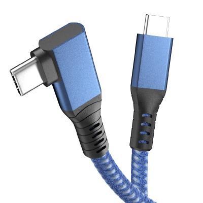 China High Quality USB4 Mobile Phone Cable 0.8m 40Gbps USB 4.0 Right Angle Cable Type C Male To Type C Male Cord for sale