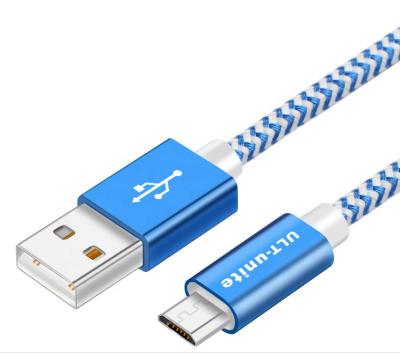 China MP3/MP4 Player ULT-Unite Custom Slim Braided Micro USB 5pin Android Cable Good Quality For Data Sync And Charging for sale